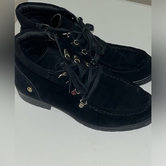 Giani Bernini Womens Bertey Suede Lace-Up Booties Memory Foam - Picture 4 of 9